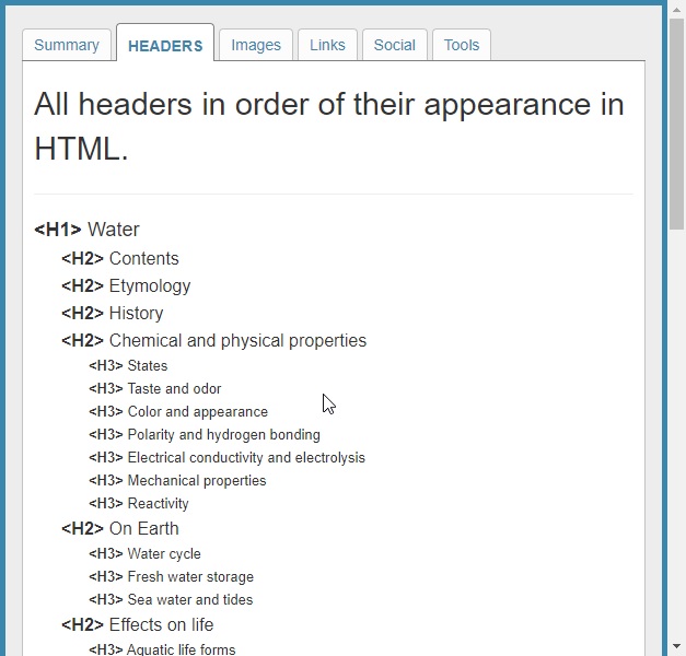  Headers Tab