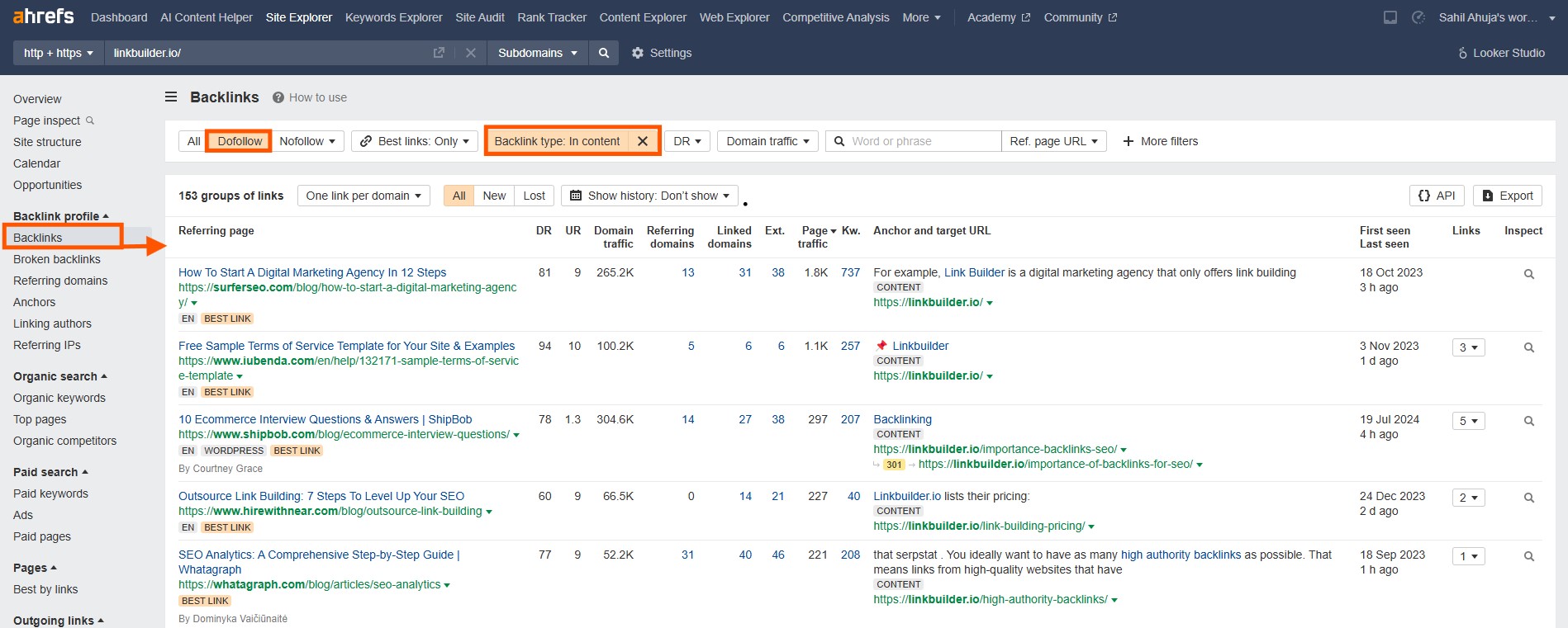 Use Competitors Top Backlinks