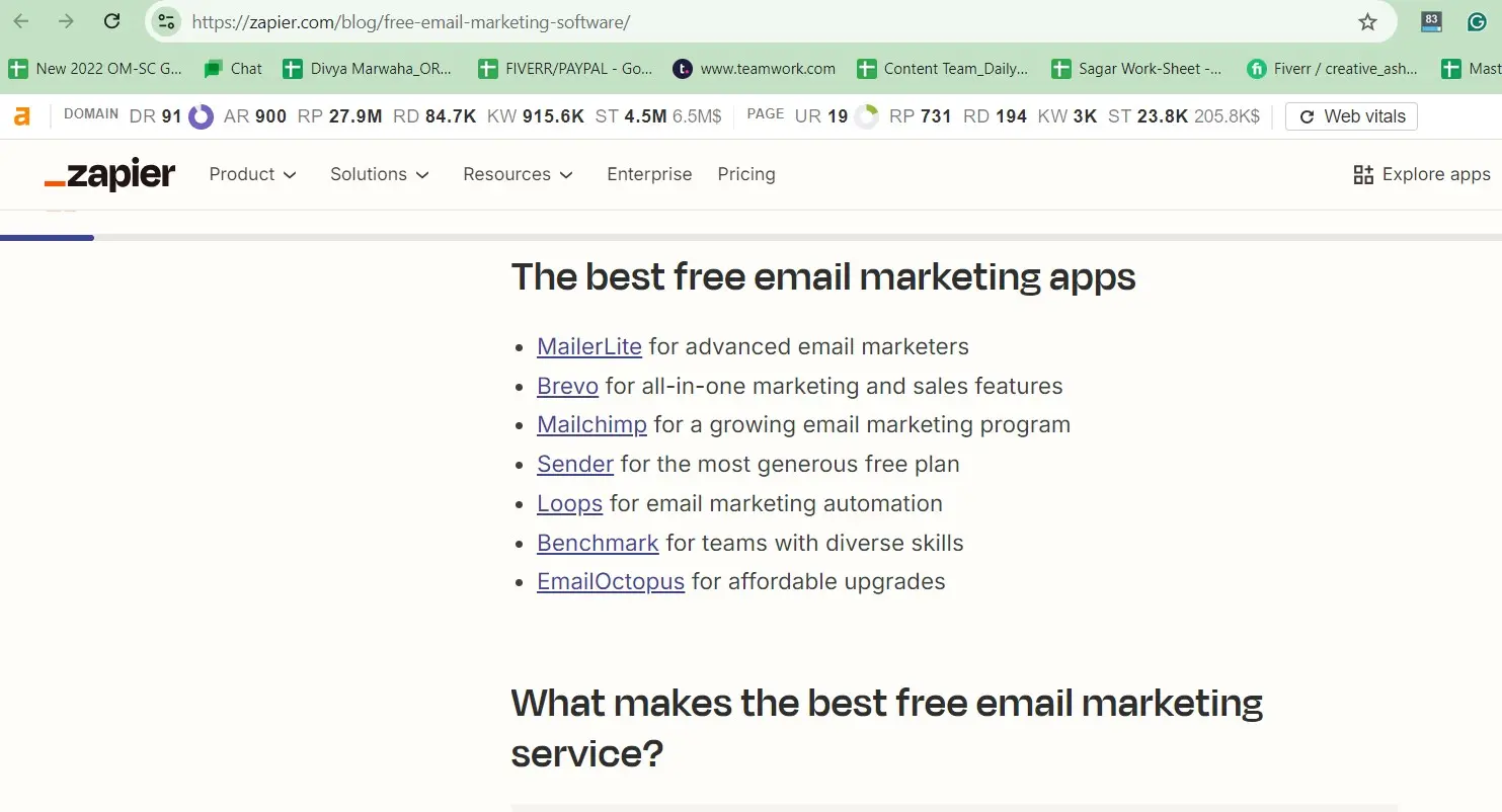 check competitor's content for organic link building
