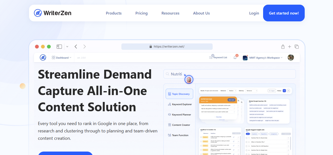 Writerzen SEO content tool blog image