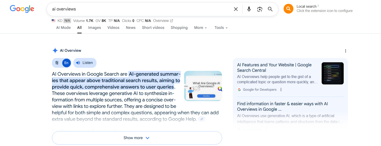 Google AI Overviews