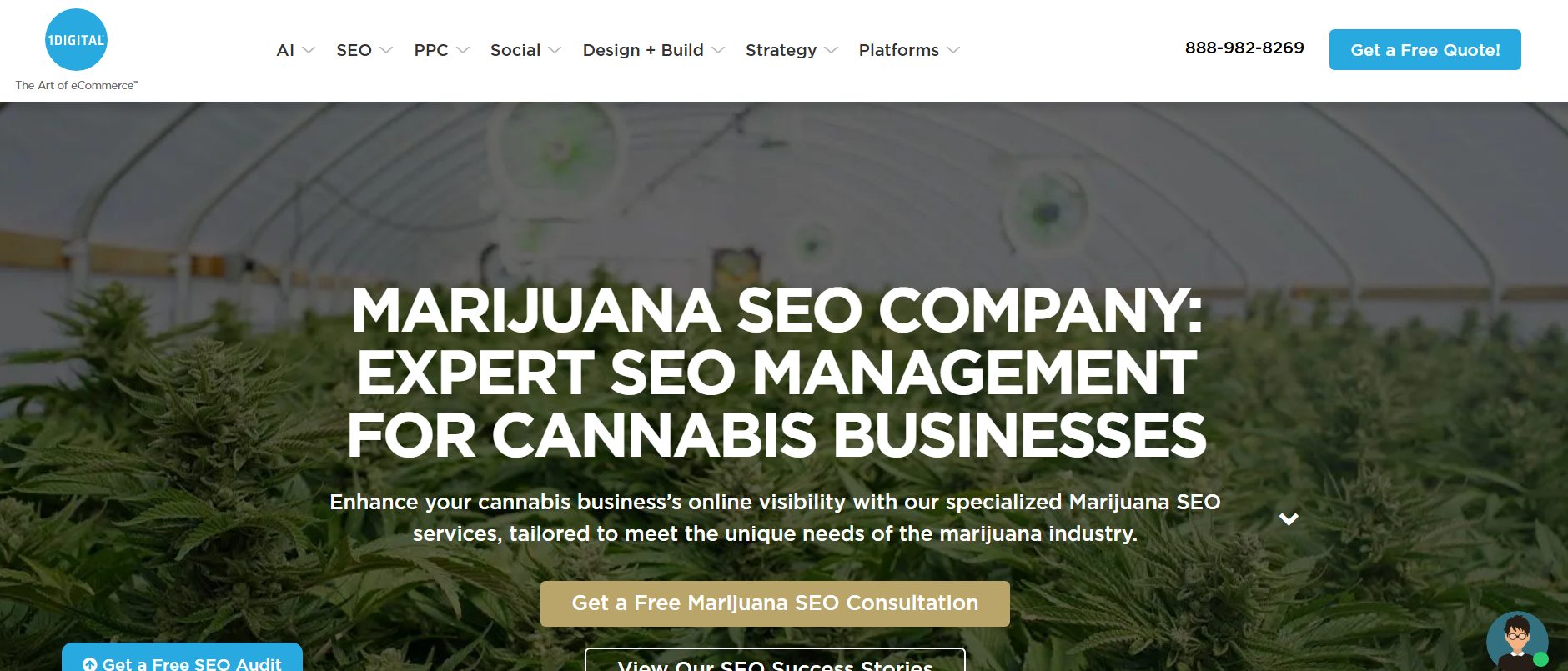 1digitalagency Outreach Monks Building Services for Cannabis Businesses