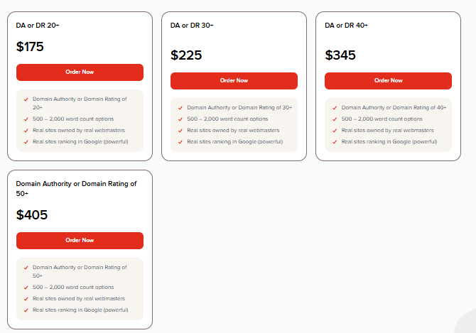 The Hoth Link Building Pricing