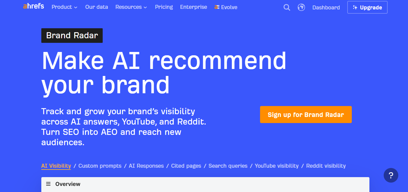 Ahrefs brand radar blog image