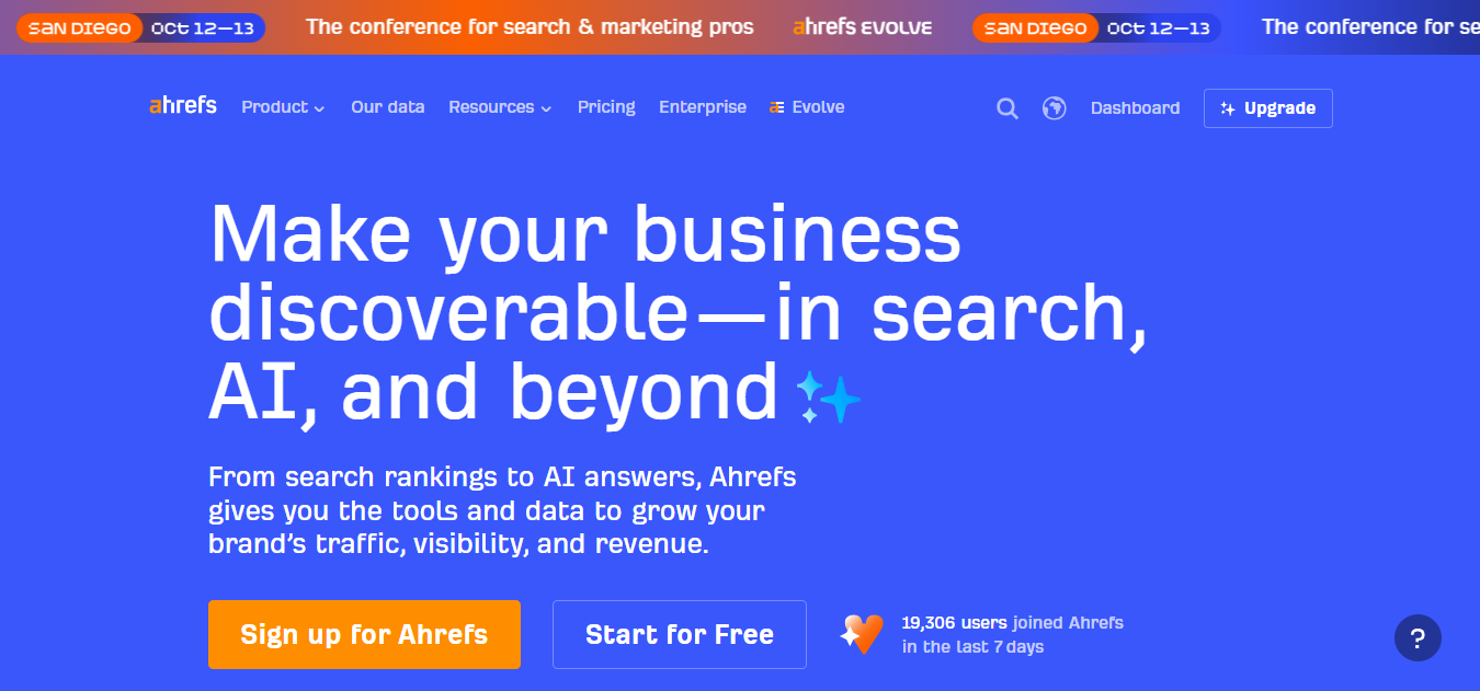 Aherfs SEO tool blog image