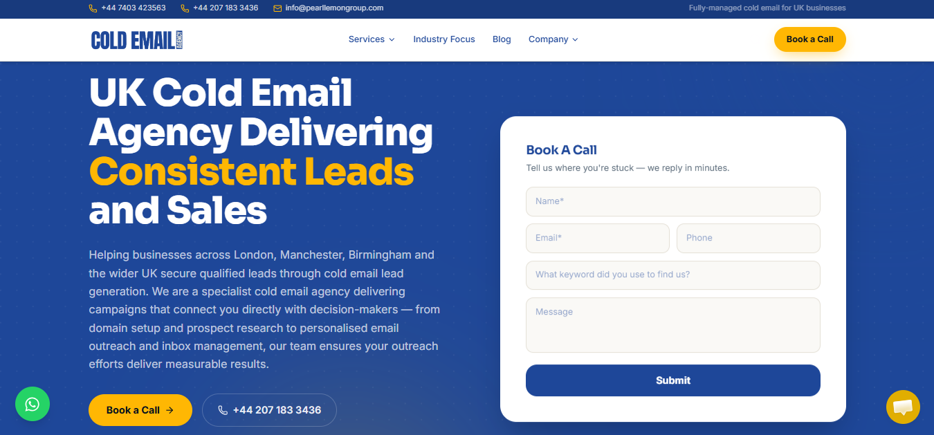 The Cold Email Agency Blog banner