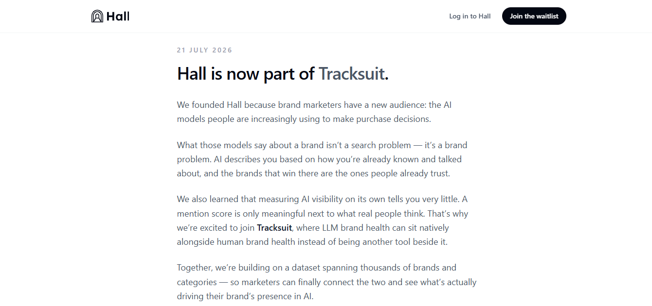 Hall AI visibility blog image