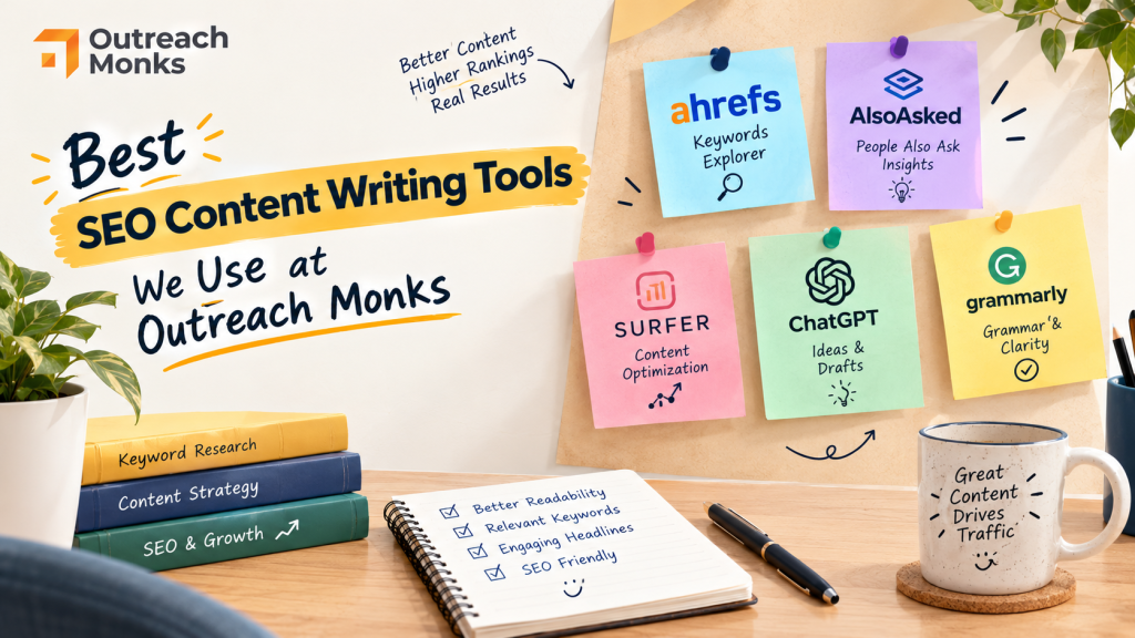 7 Best SEO Content Writing Tools We Use at Outreach Monks [2026] blog image
