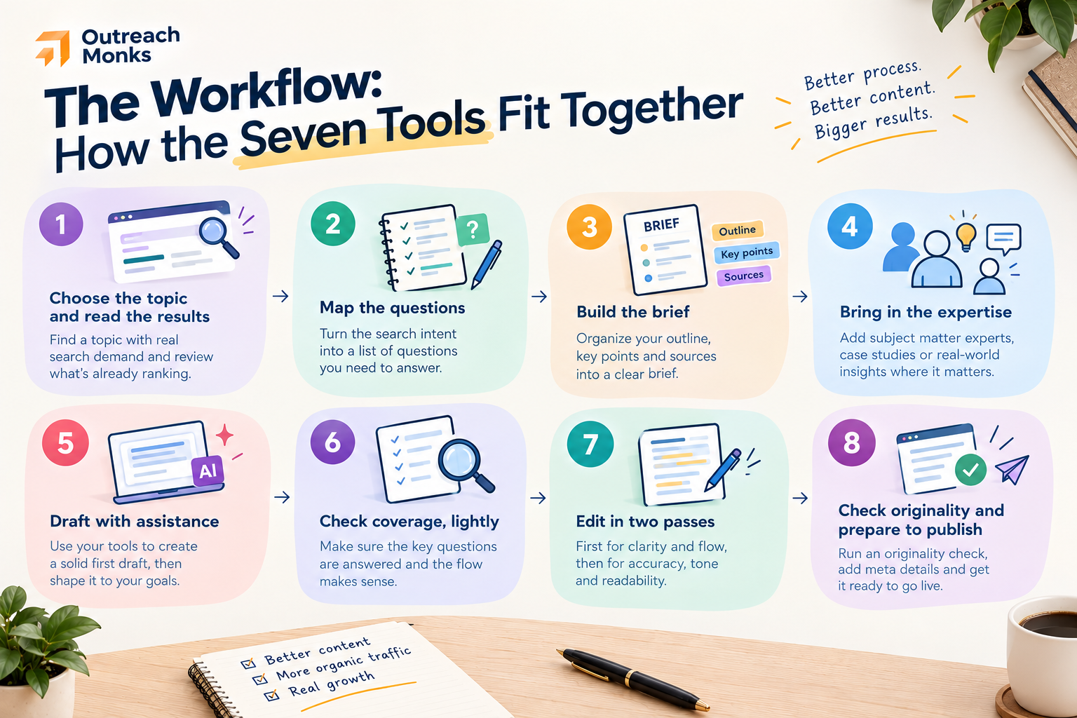 How the seven tools fit together infographic